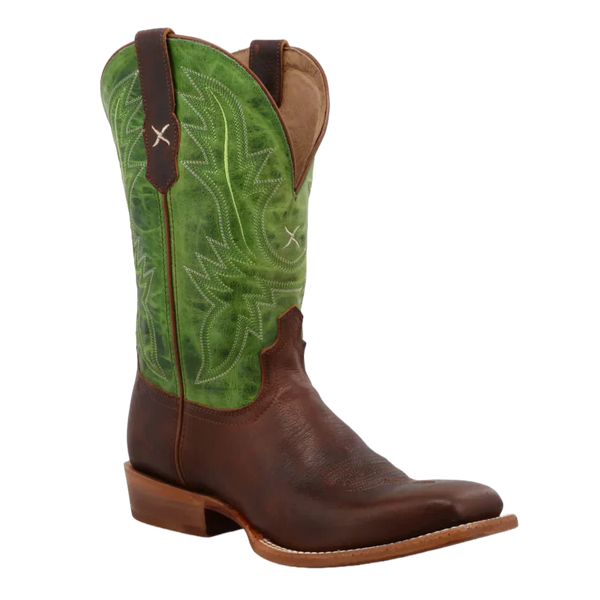 Twisted X Men's 12 Inch Rancher Sequoia & Cactus Square Toe Boots MRAL030