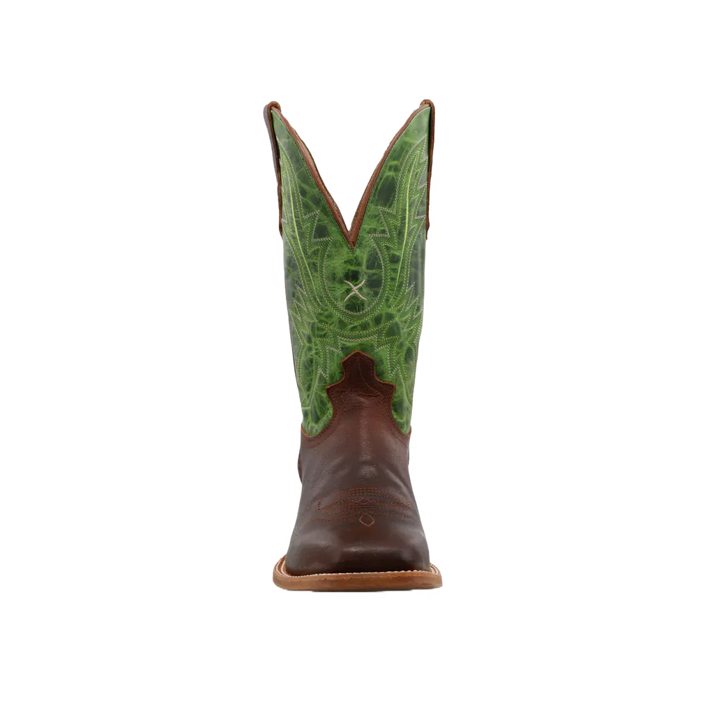 Twisted X Men's 12 Inch Rancher Sequoia & Cactus Square Toe Boots MRAL030