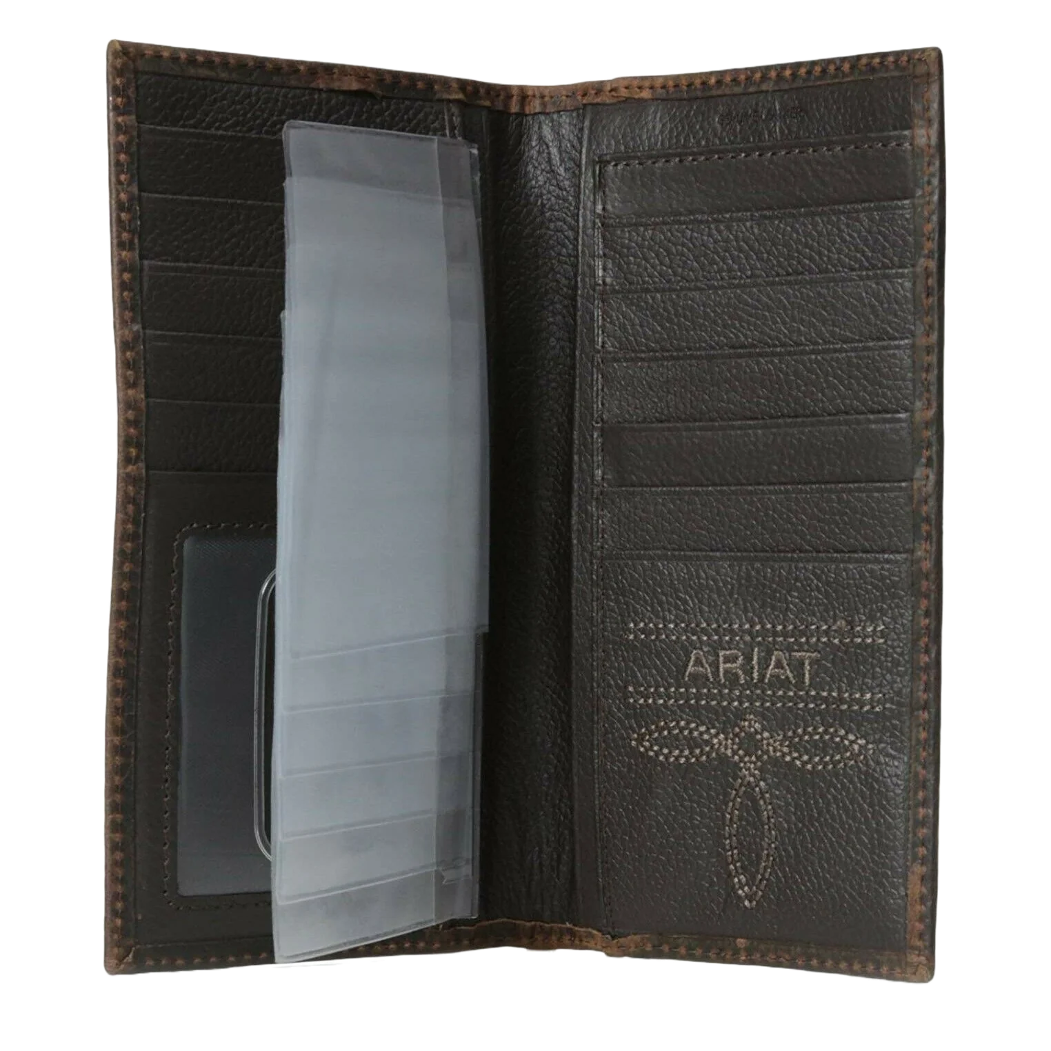 Ariat Dark Copper Bi-fold Rodeo Wallet w/ Small Shield Logo A35118283
