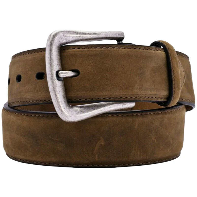 Nocona Men's Distressed Brown Western Overlay Leather Belt N2450444