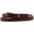 Twister Laced with Smooth Tabs Brown Hatband 0201602