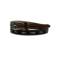 Twister Leather With Rawhide Turquoise Lacing Hatband 0204602