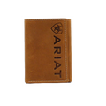 Ariat Men's Medium Brown Vertical Logo Trifold Wallet A3545344