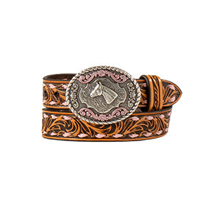 N4443230 Nocona Infant Girl 3/4 Inch Scrolling Design Western Belt