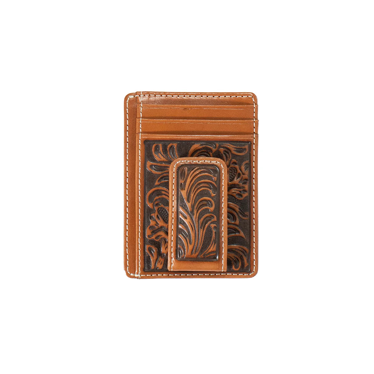 Men's Nocona Wallet Money Clip style with Leather Tooling N5417144