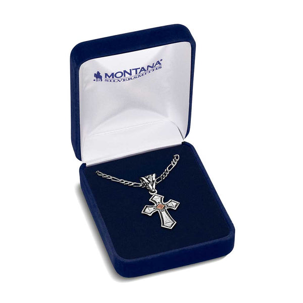 NC1161 Antique Copper Diamond Cross