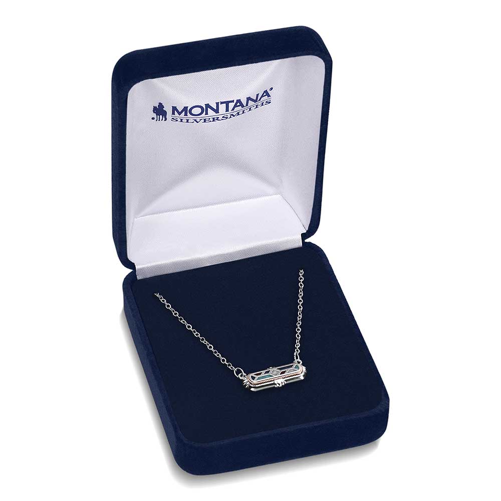NC5689 Western Mosaic Bar Necklace