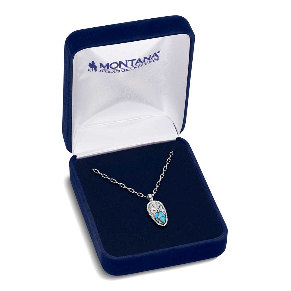 NC6400 Pointed Path Turquoise Necklace