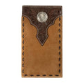 Nocona Floral Overlay Roughout Rodeo Wallet N500045808