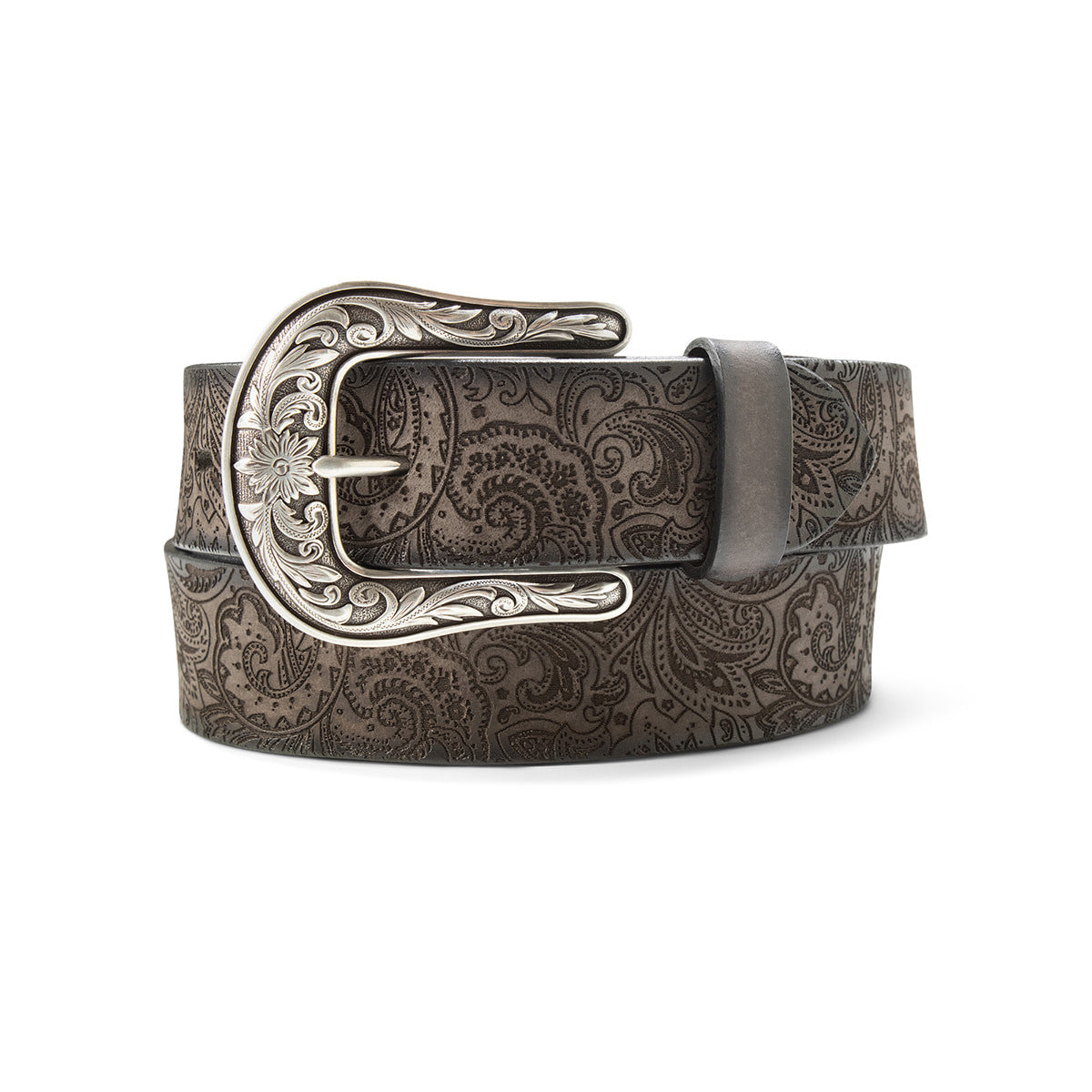 Ariat Womens Black Paisley Leather Belt A1565401