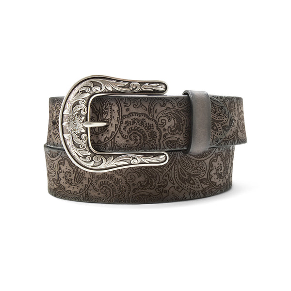 Ariat Womens Black Paisley Leather Belt A1565401