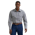 WRANGLER WRINKLE RESIST GREY PLAID - MENS SHIRT - 112385339