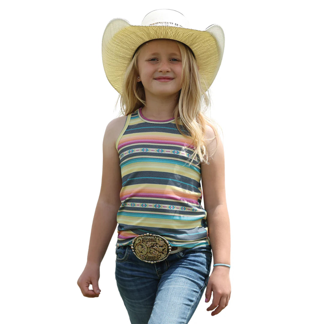 Cinch Youth Girl's Multicolor Stripe Tank Top CTK8007003