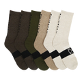 Twisted X Men's 6 Pack Everyday Brown HC Crew Socks TXMS538761C