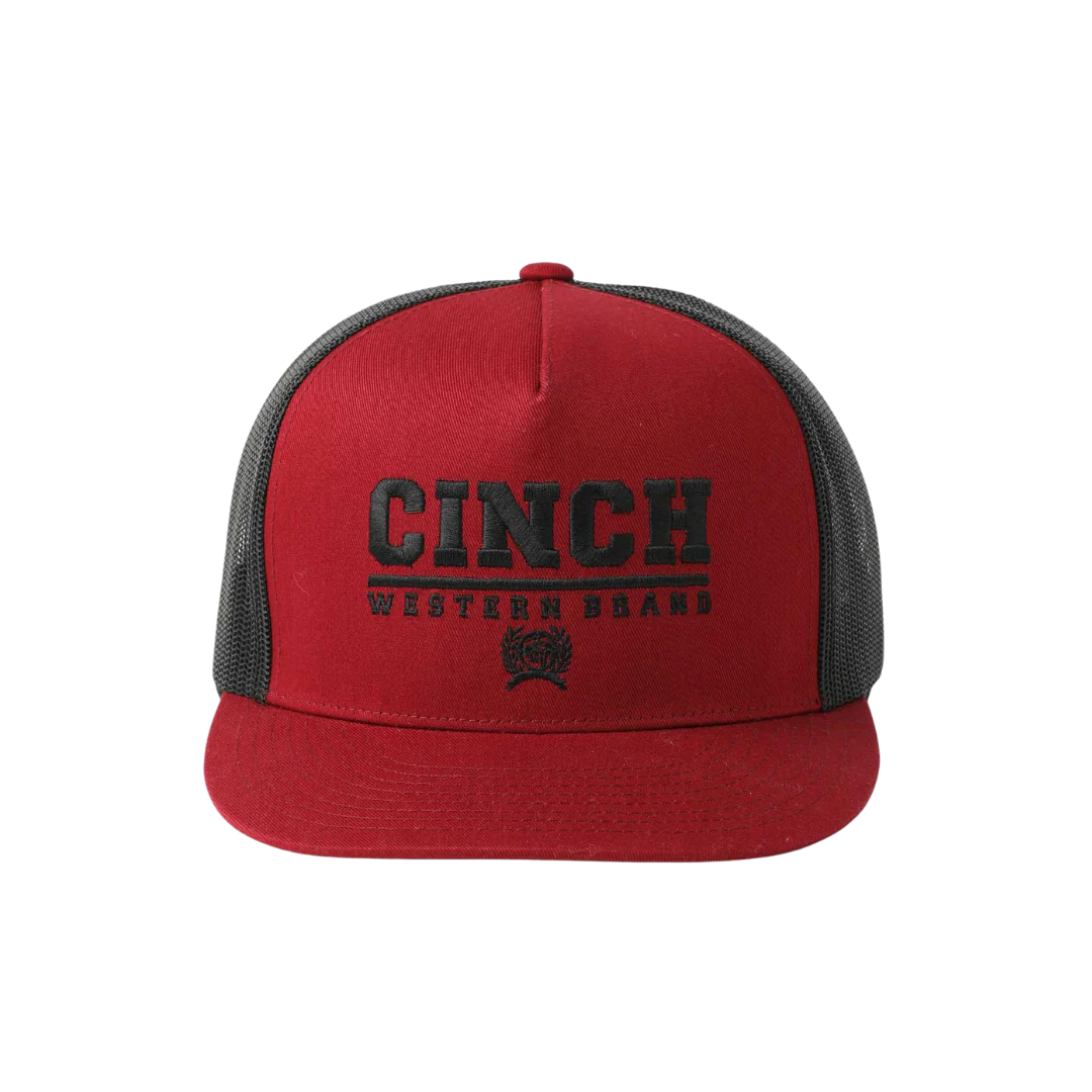 Cinch Men's Red 'Western Brand' Trucker Cap MCC0600612
