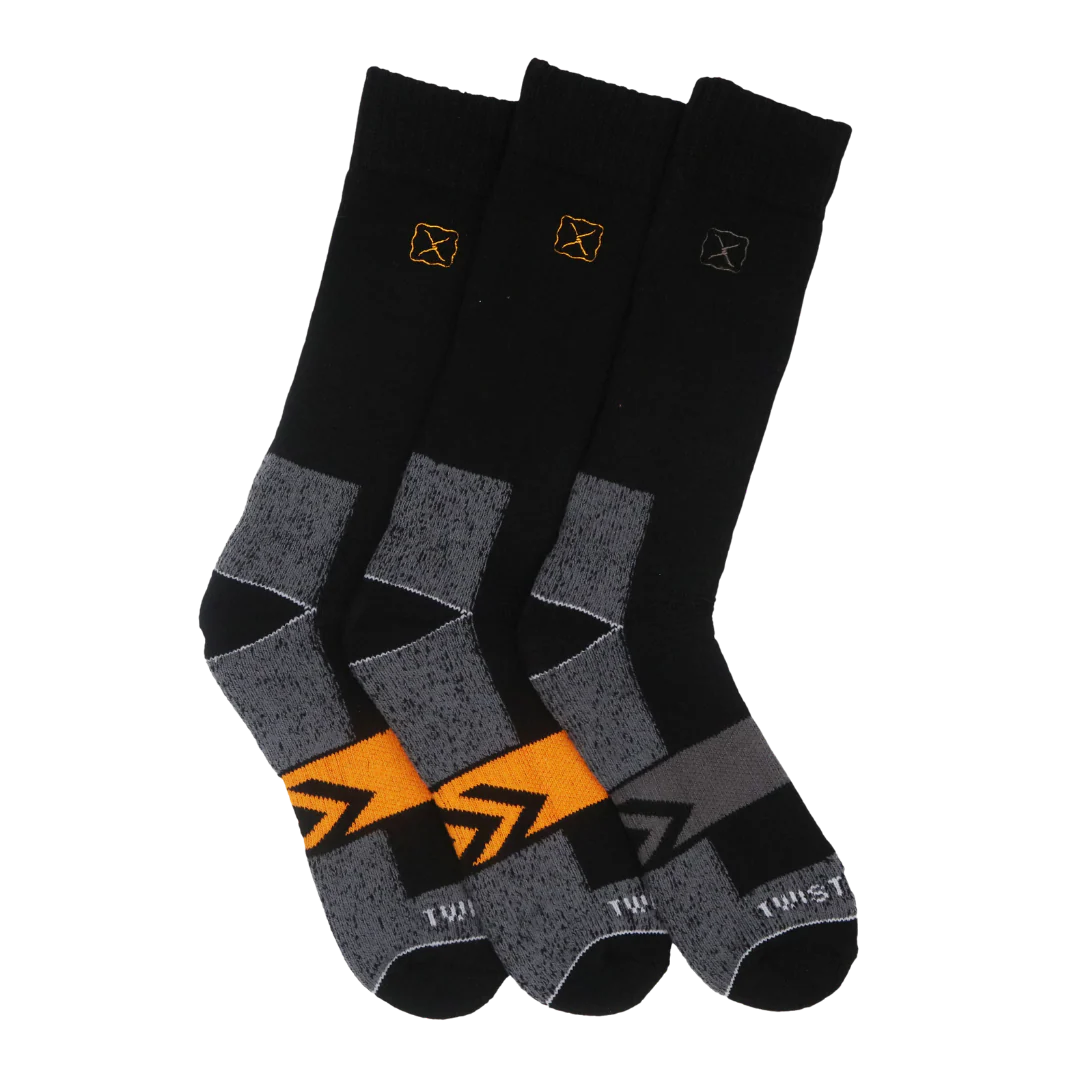 Twisted X Men's Work Heavy Weight Extended Boot Black Socks TXMS538780C