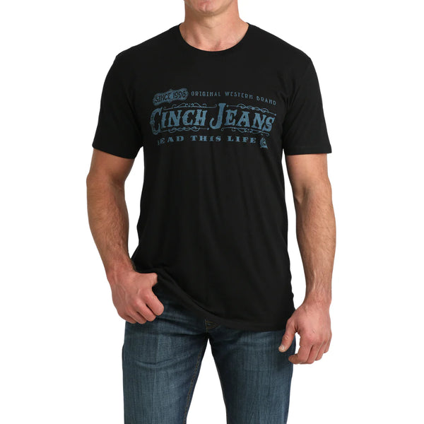 Cinch Men's Black 'Lead This Life' Logo T-Shirt MTT1690713