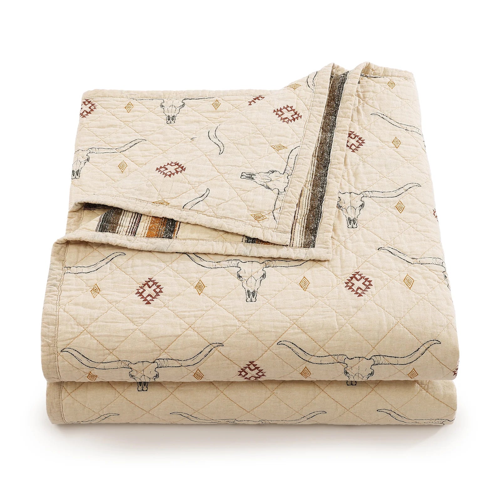 Maverick Longhorns Reversible Quilt Set QW2405-FQ-OC