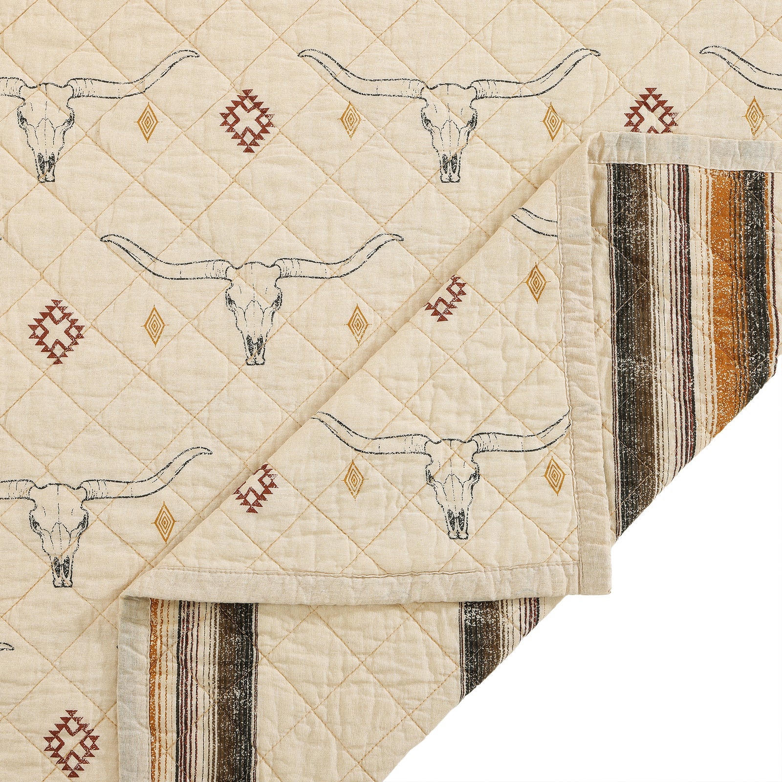 Maverick Longhorns Reversible Quilt Set QW2405-FQ-OC