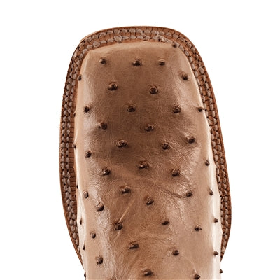 R. Watson Men’s Full Quill Ostrich Wide Square 13″ Sand Bruciato Tuscany Meil