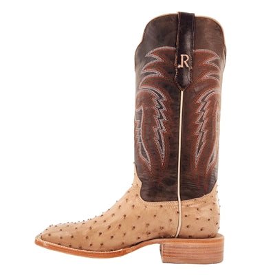 R. Watson Men’s Full Quill Ostrich Wide Square 13″ Sand Bruciato Tuscany Meil