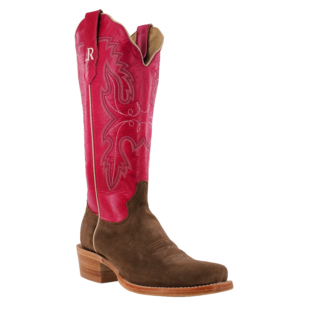 R.WATSON LADIES BROWN ROUGHOUT BOOTS RWL8416