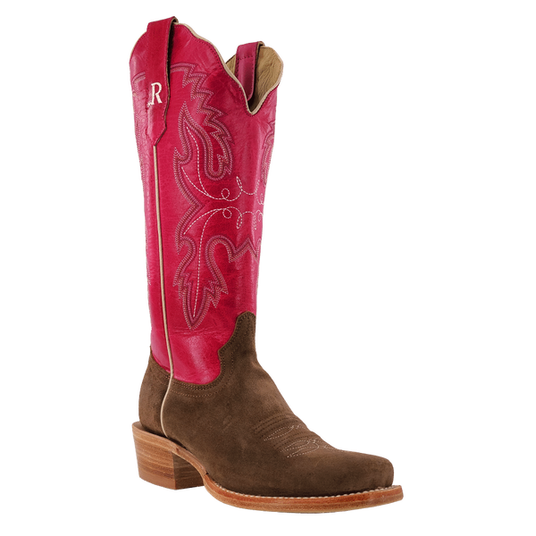 R.WATSON LADIES BROWN ROUGHOUT BOOTS RWL8416