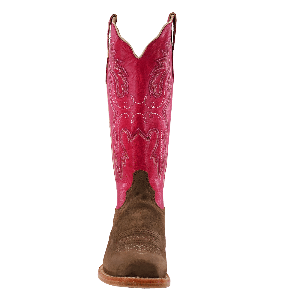 R.WATSON LADIES BROWN ROUGHOUT BOOTS RWL8416