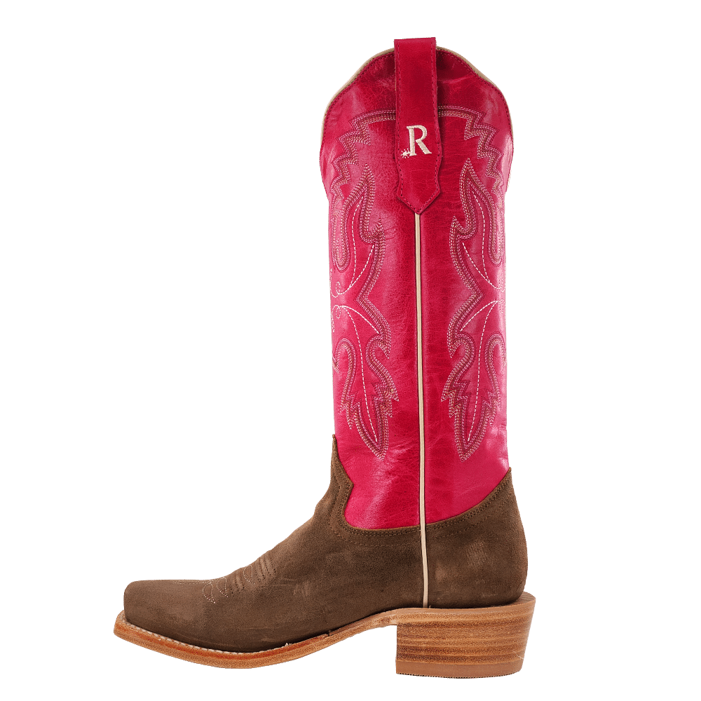 R.WATSON LADIES BROWN ROUGHOUT BOOTS RWL8416