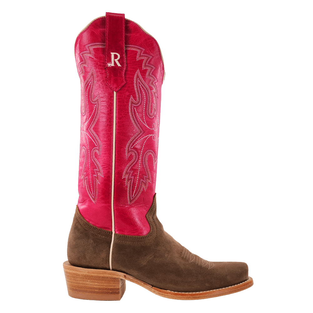 R.WATSON LADIES BROWN ROUGHOUT BOOTS RWL8416