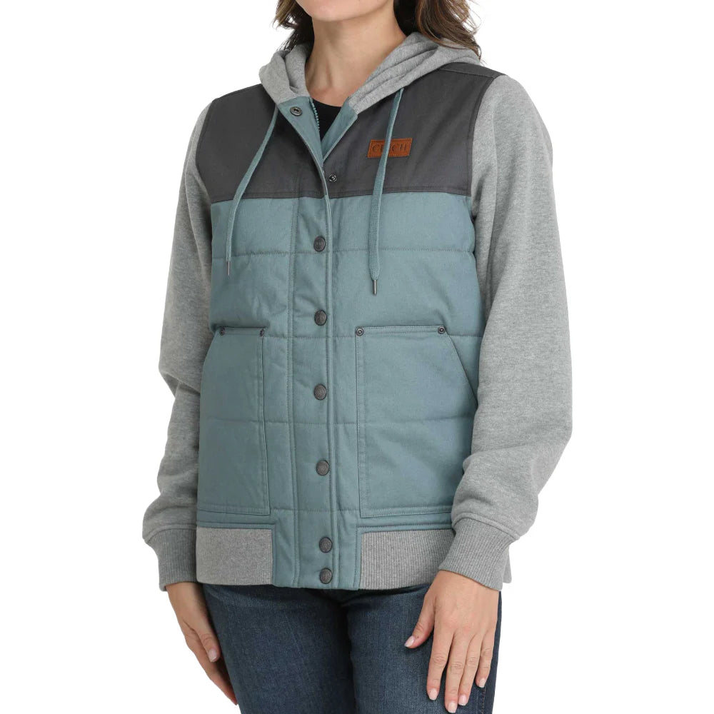 Cinch Ladies Blue Insulated Hoodie Jacket MAJ9862003