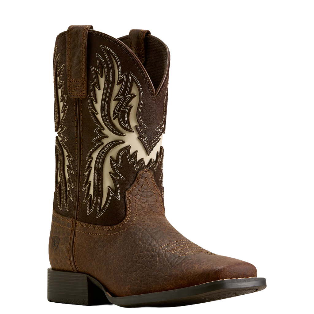 Ariat Youth Driftwood Earth Wide Square Toe Western Boot 10080273