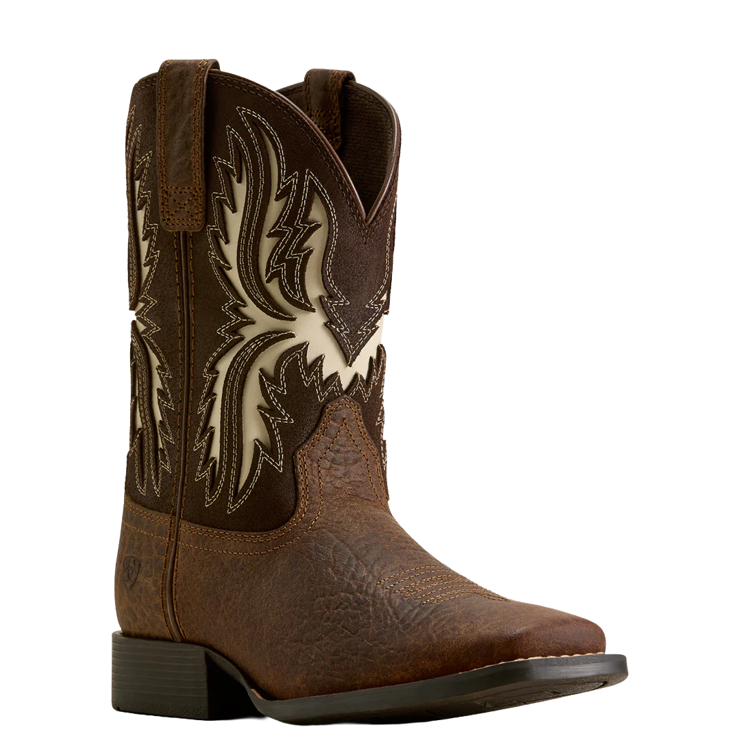 Ariat Youth Driftwood Earth Wide Square Toe Western Boot 10080273