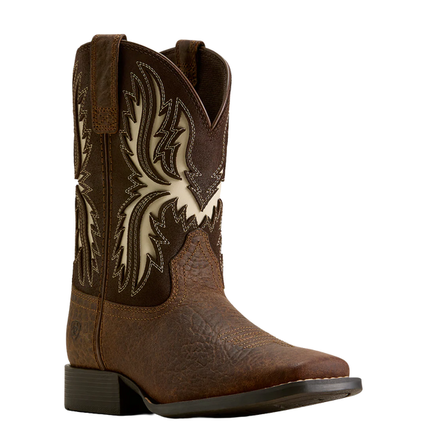 Ariat Youth Driftwood Earth Wide Square Toe Western Boot 10080273
