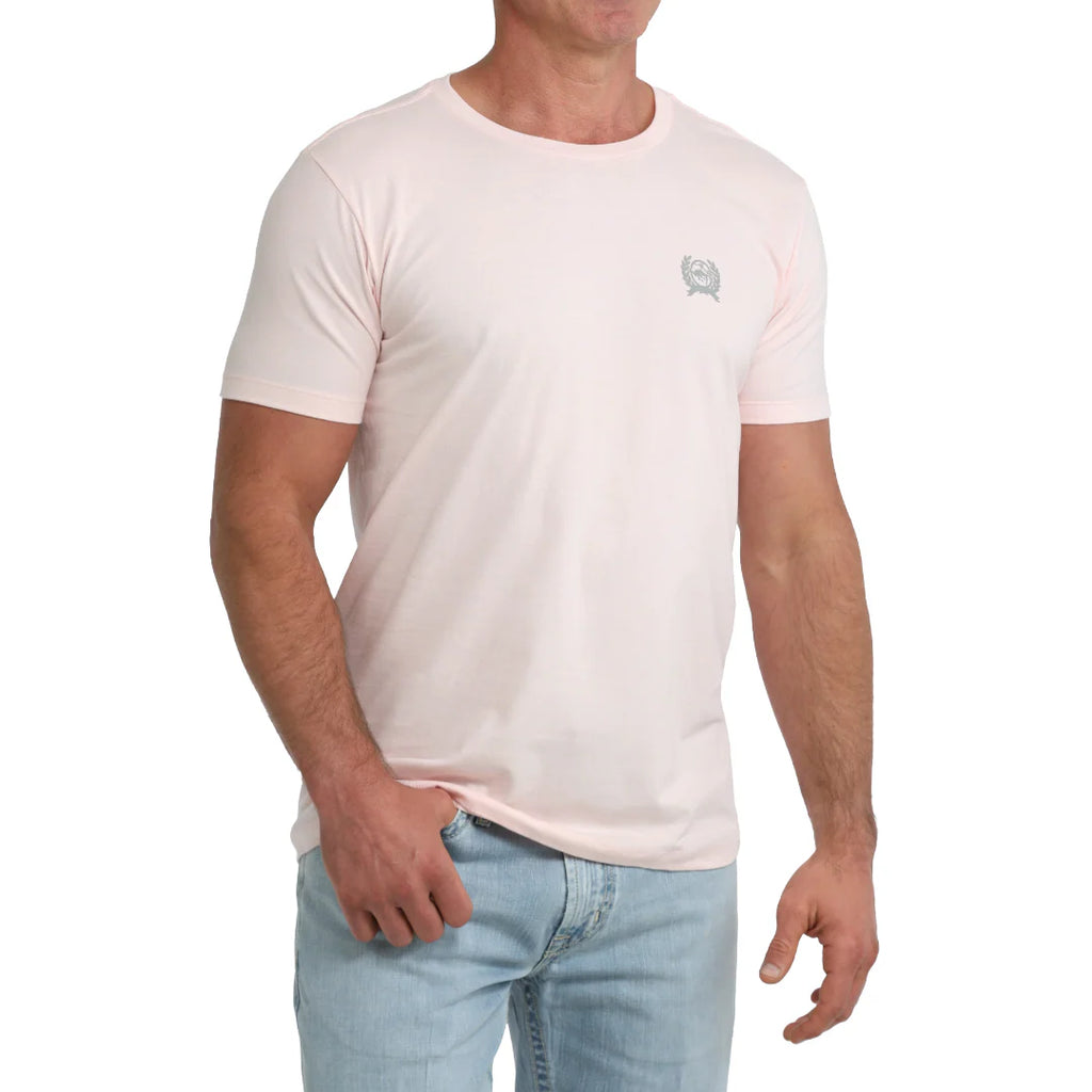 Cinch Men's Light Pink Logo Graphic T-Shirt MTT1690728