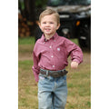 Cinch Baby Boy's Pink Geometric Print Button Down Shirt MTW7062420