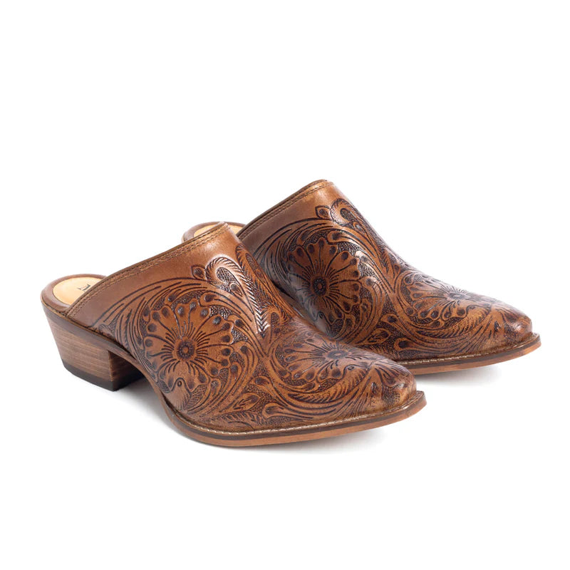 S-10613 VALERIA HAND-TOOLED MULE – Town & Country Western Wear