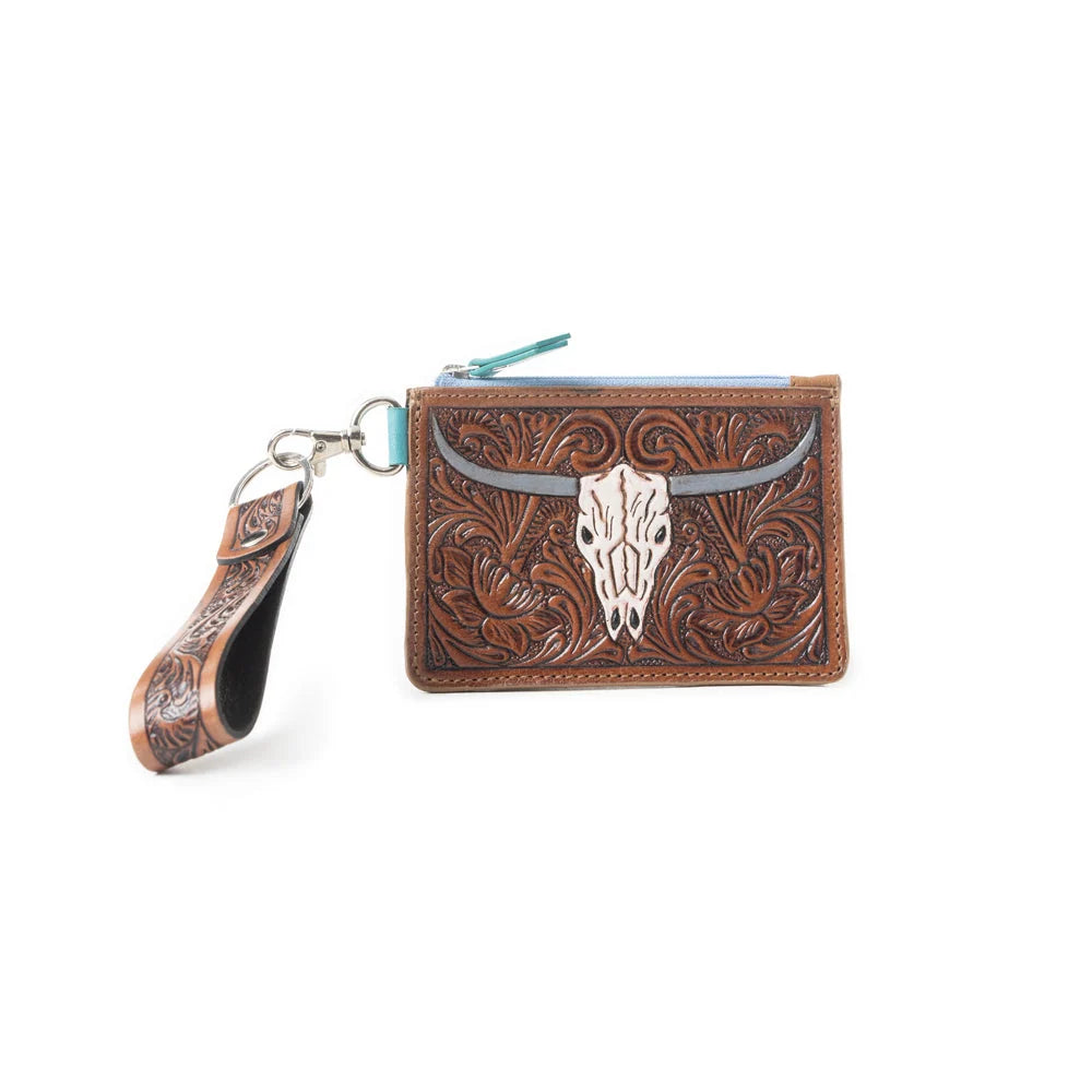 Pride Of Prickly Pears Credit Card Holder In Dark Brown S-11869