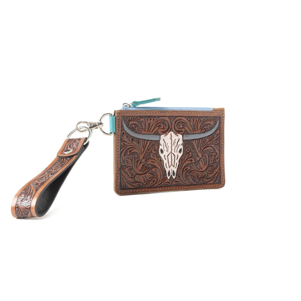 Pride Of Prickly Pears Credit Card Holder In Dark Brown S-11869