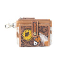 Wildflowers Of The Prairie Credit Card Holder In Brown S-12267