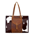 Penstemon Weekender Bag For Women In Olive With Hair On And Leather S-15073