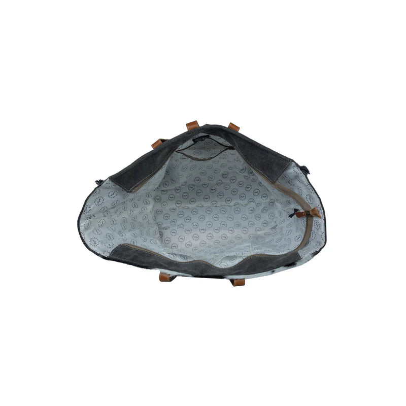 S-3332 MATTY AFFAIR CANVAS & HAIRON BAG