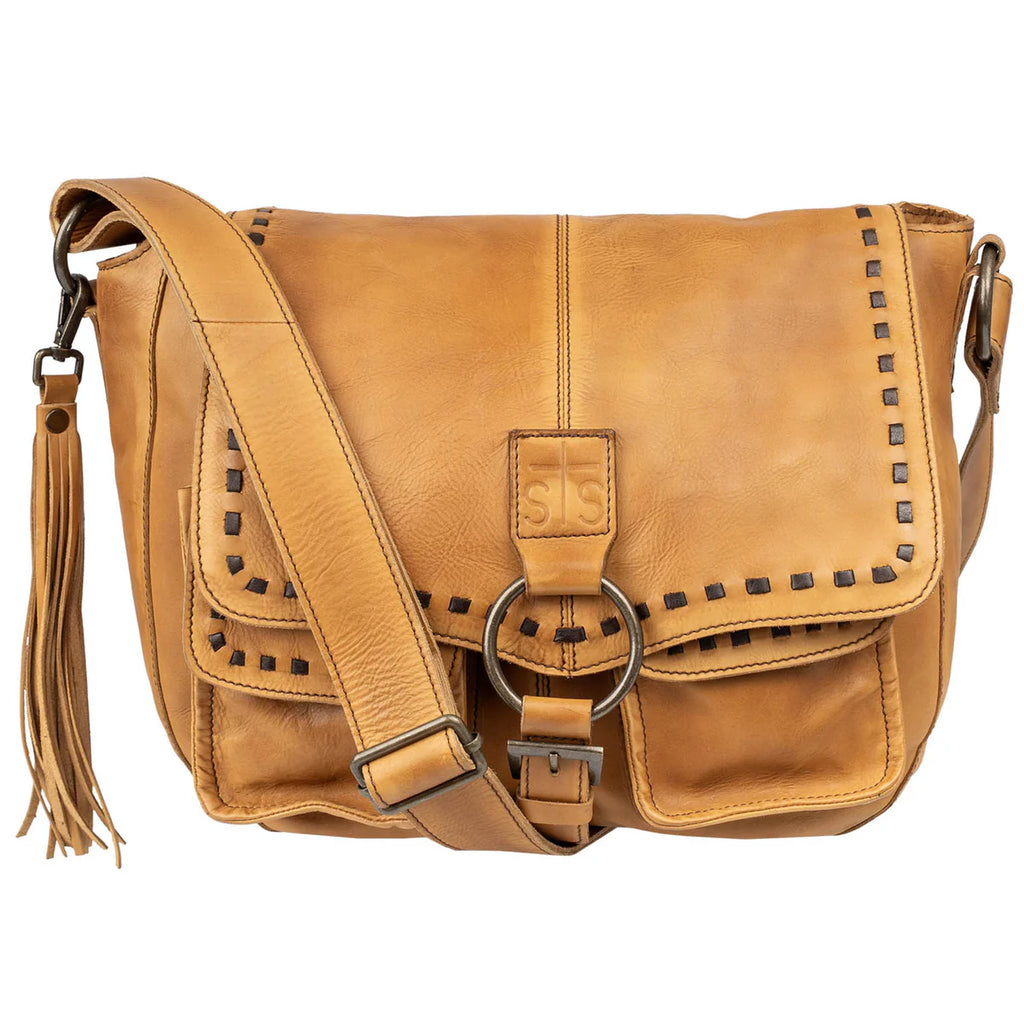 STS32472 BANDERA TAN SADDLE HOBO BAG