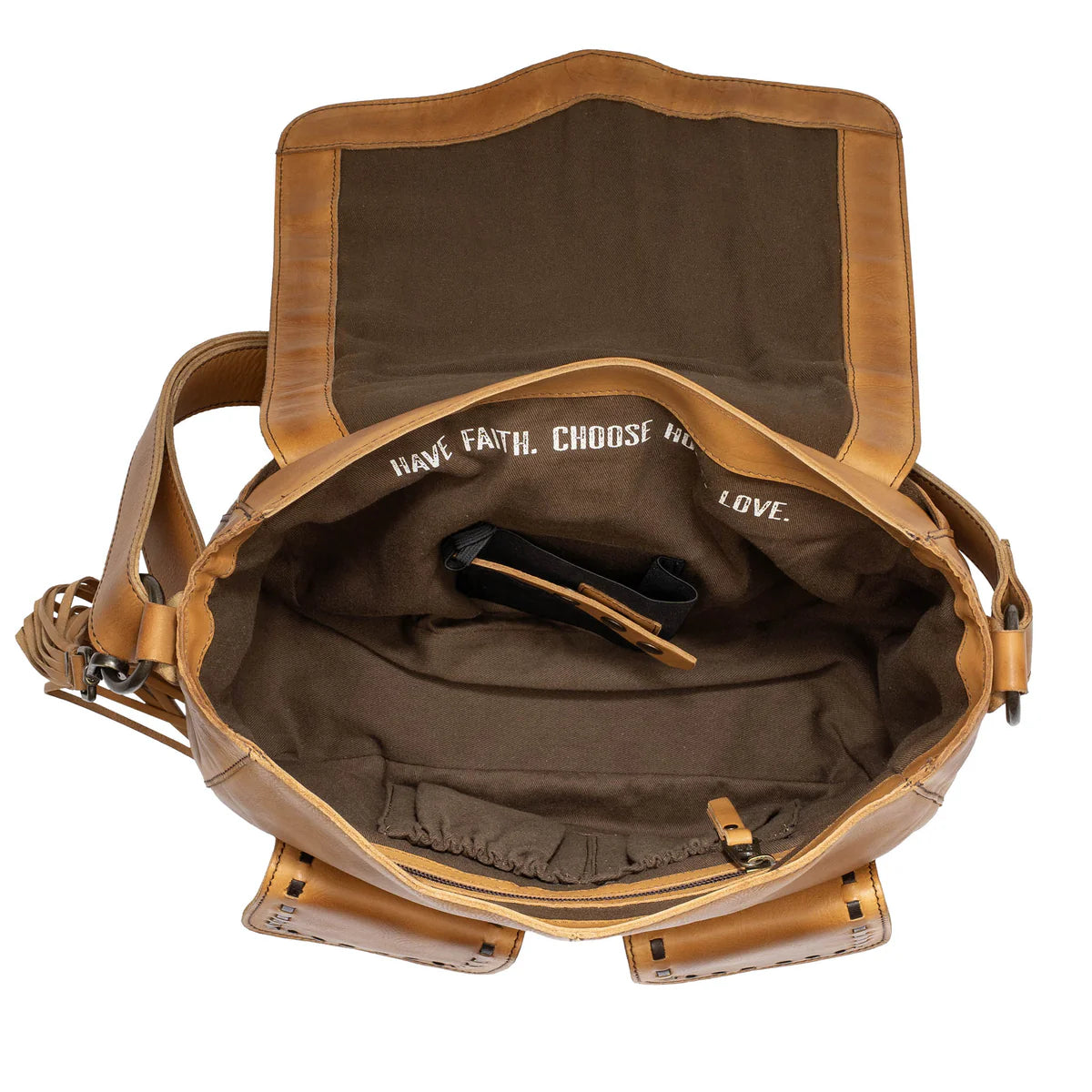 STS32472 BANDERA TAN SADDLE HOBO BAG