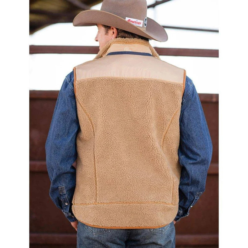 STS RANCHWEAR MEN'S CALGARY TAN VEST STS3336