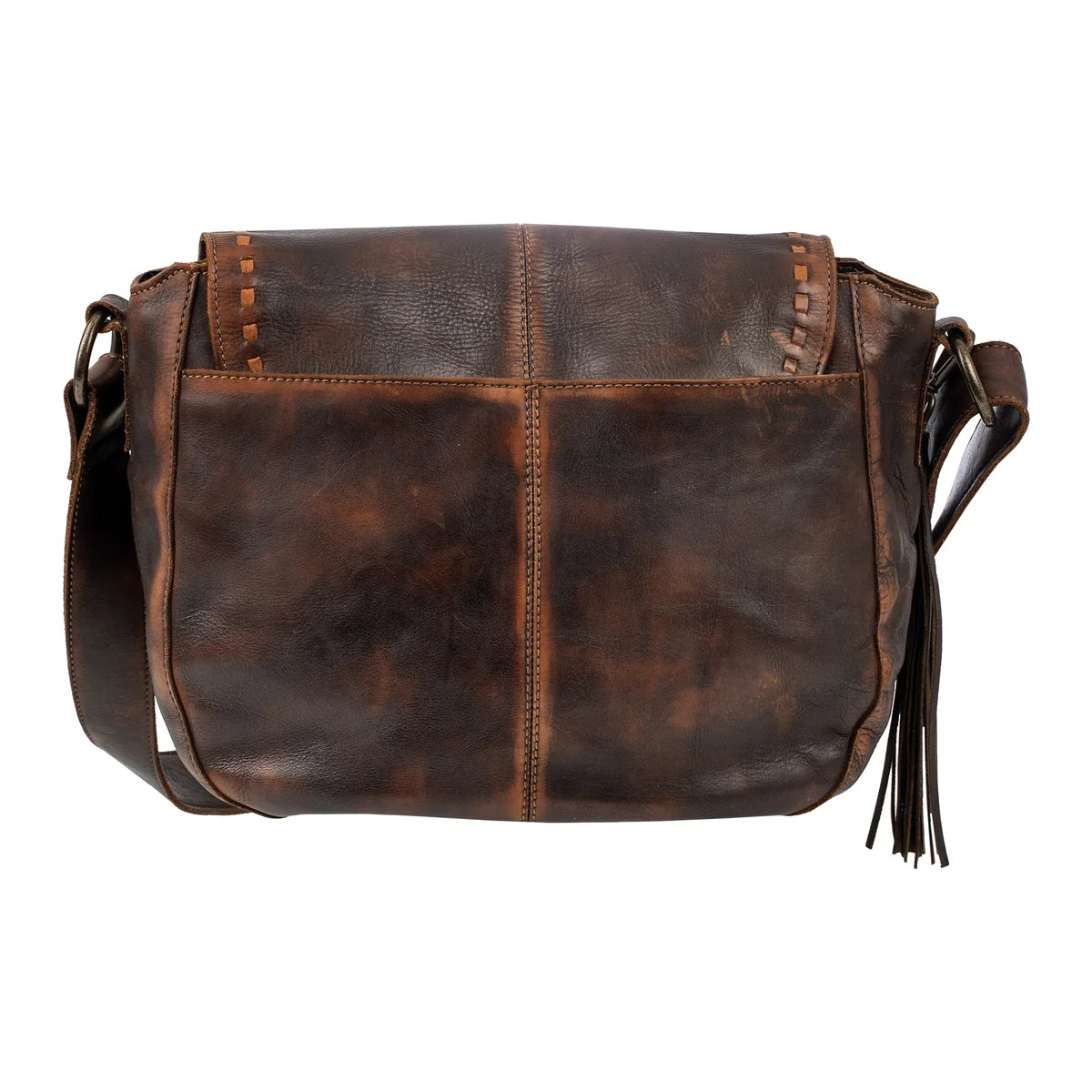 STS Ranchwear Chocolate Bandera Saddle Hobo Crossbody Purse STS34010