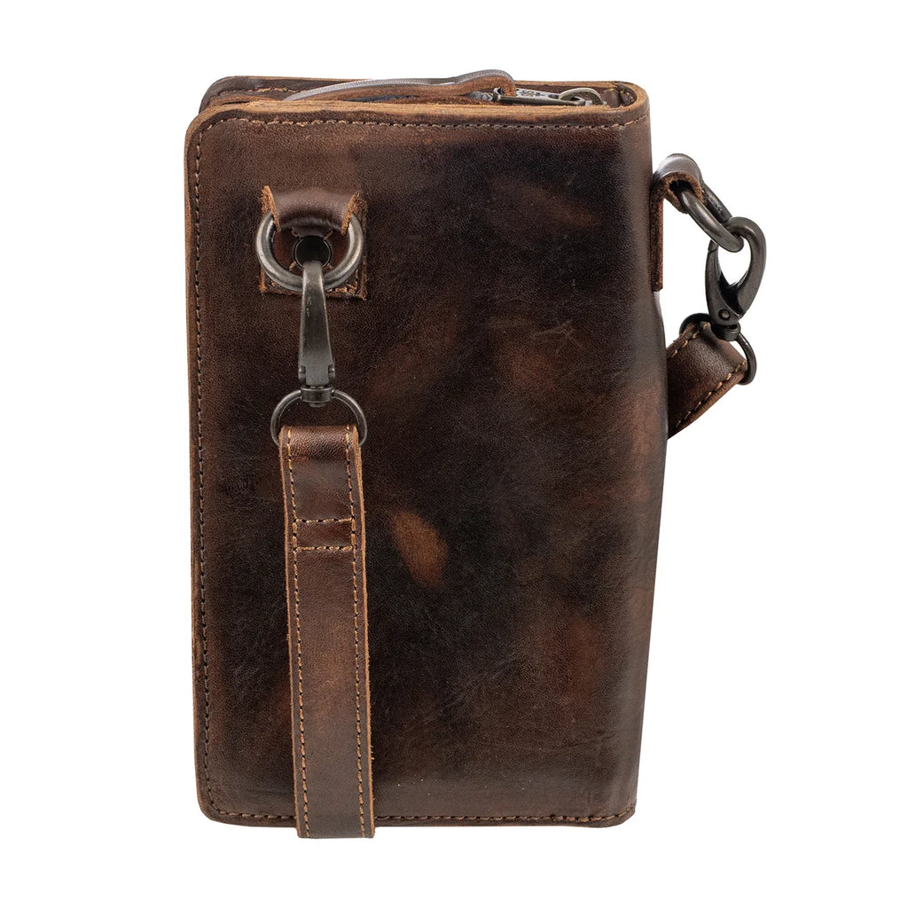 STS Ranchwear BANDERA CHOCOLATE QUICKDRAW CROSSBODY WALLET STS34014