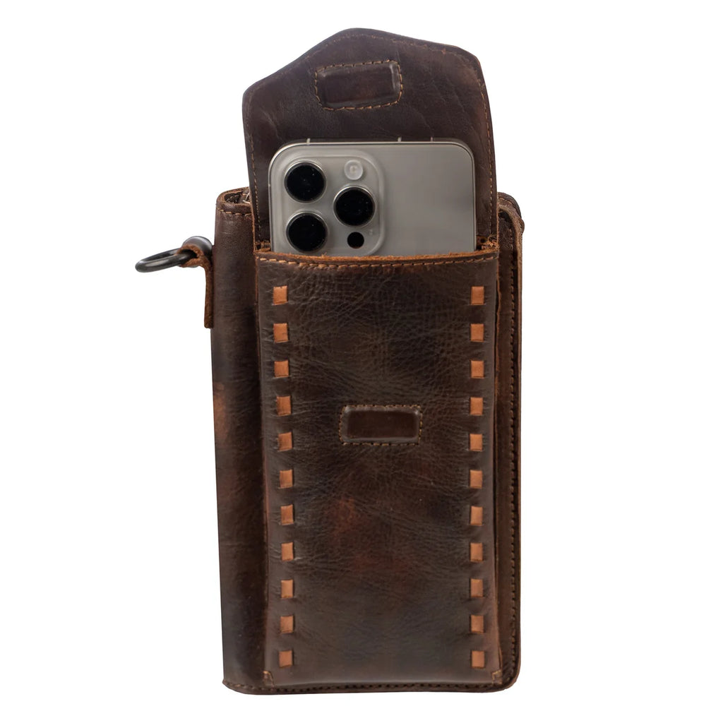 STS Ranchwear BANDERA CHOCOLATE QUICKDRAW CROSSBODY WALLET STS34014
