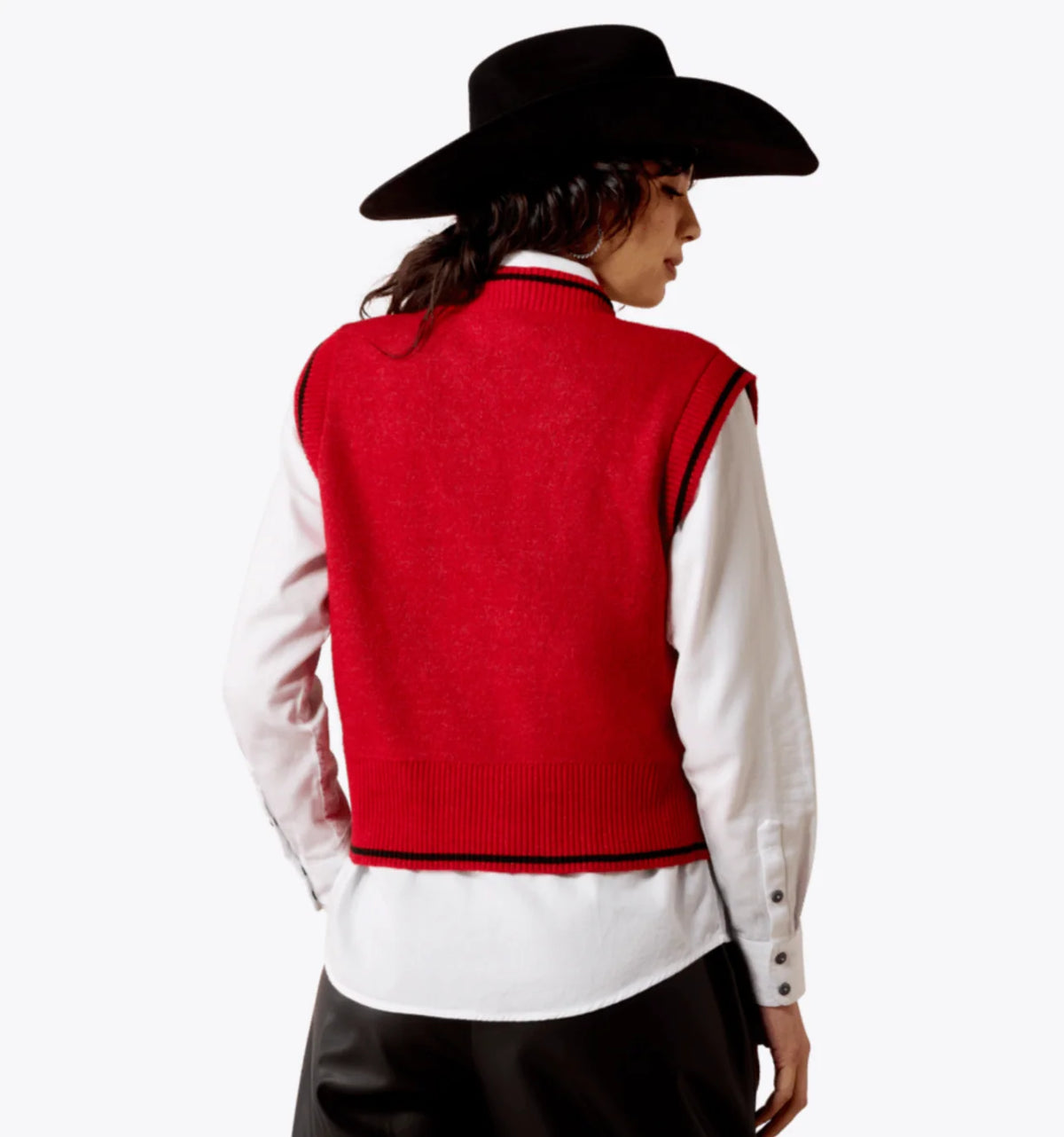 ARIAT WOMEN'S RED TAYLOR SWEATER VEST 10080642