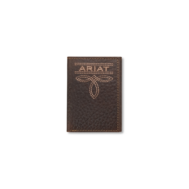ARIAT TRIFOLD BUG STITCH BROWN A3563402